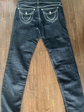 Flying Monkey Dark Indigo Skinny Jeans with Contrast Stitching